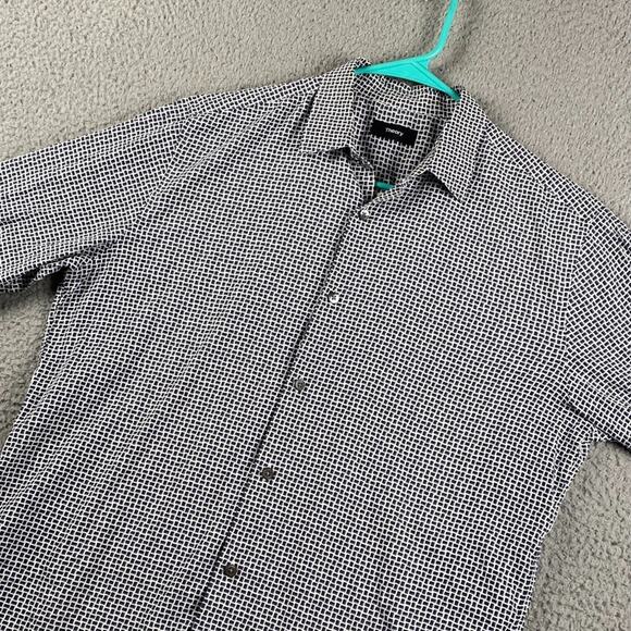 Theory Button Up Shirt Men's Medium Geometric Print Preppy Causal Formal Outdoor - Picture 1 of 10